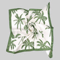 ISLAND VIBE PALM TREE PRINT SILKY SQUARE SCARF