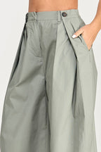 Elastic Band with side pleat pant