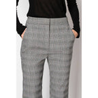 Plaid High Waisted Ankle Length Office Pants