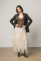 Faux Leather Oversized Blazer Jacket