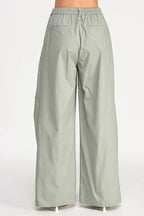 Elastic Band with side pleat pant