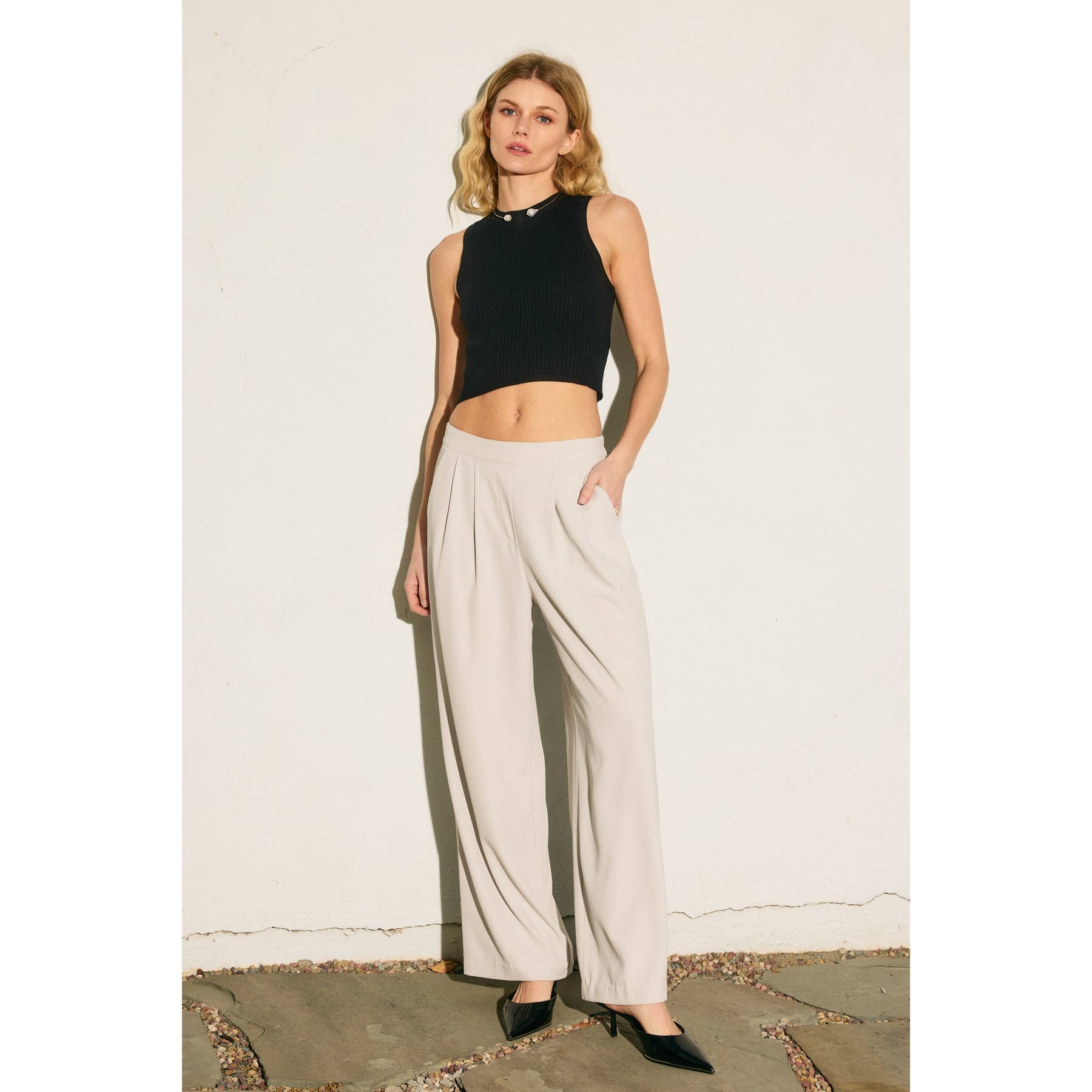 Pull On Wide Leg Trousers (1)
