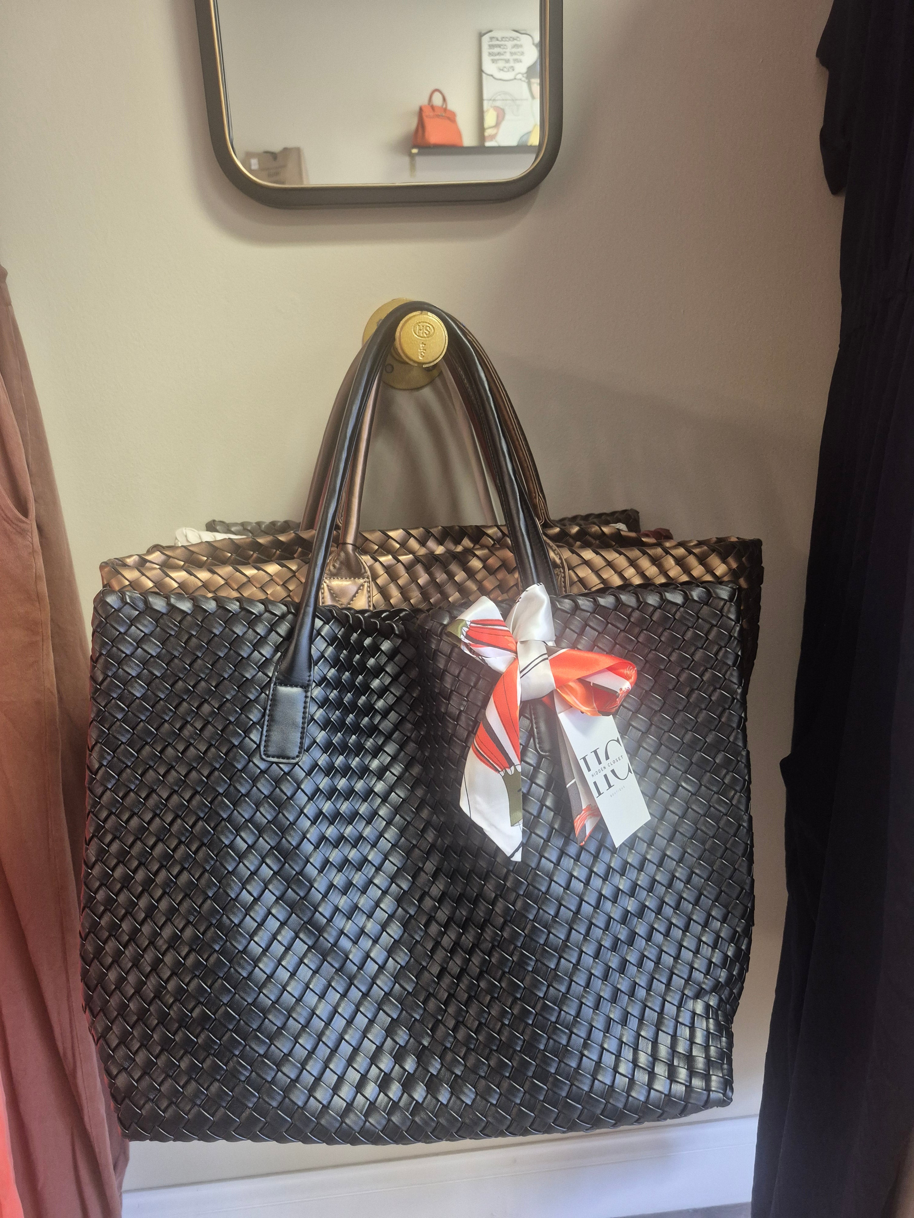 Black Woven Tote