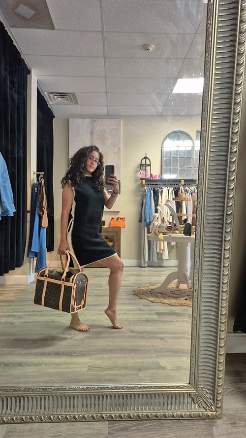 Black/Cream NYC Dress with pockets
