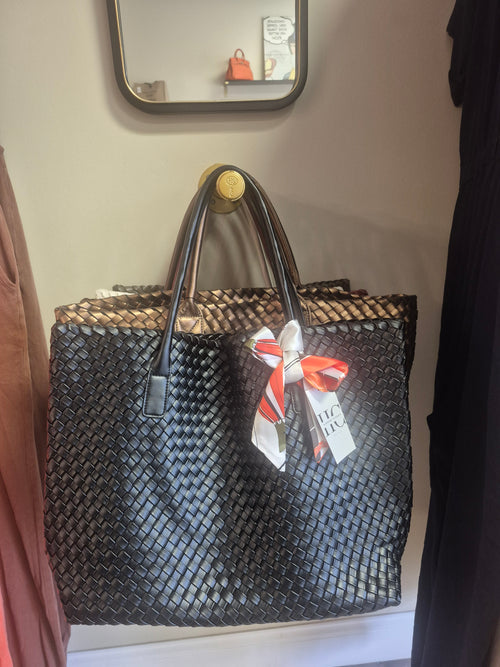 Black Woven Tote