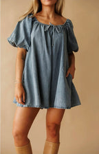 HCB soft denim romper
