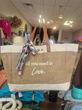 Love love Canvas tote w/xbody strap